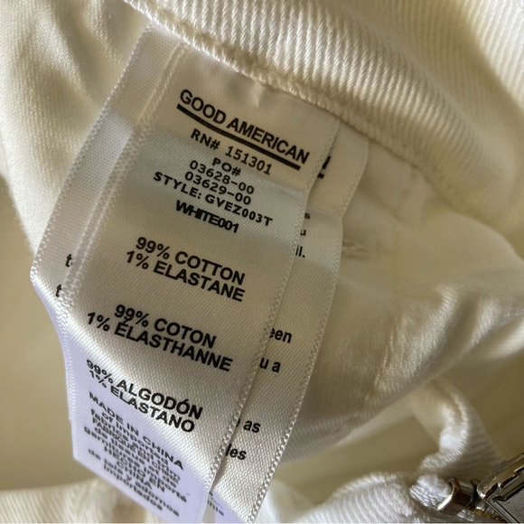 BNWT Good American WHITE Straight Leg Jeans Size 18 - Picture 7 of 15